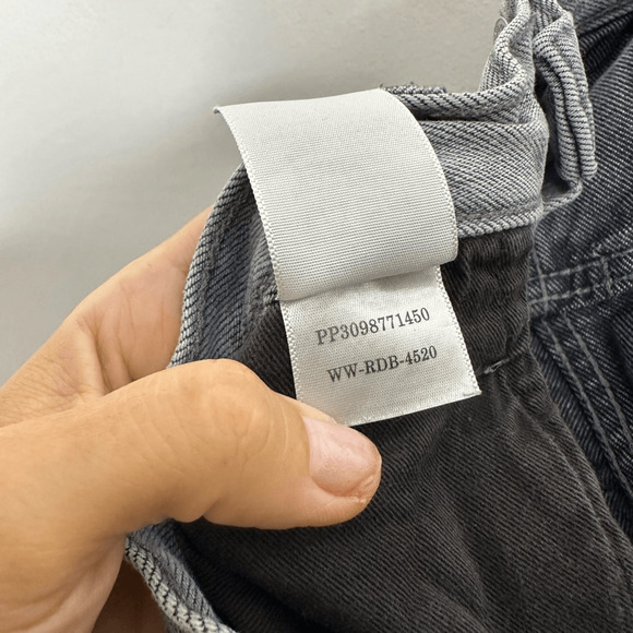 EVERLANE THE 90'S CHEEKY JEAN Gray ORGANIC COTTON high rise womens 30 CROP - Picture 9 of 10